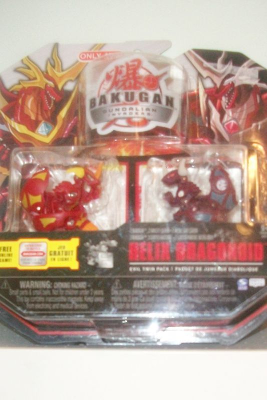 BAKUGAN HELIX DRAGANOID EVIL TWIN PACK NEW INVADERS 