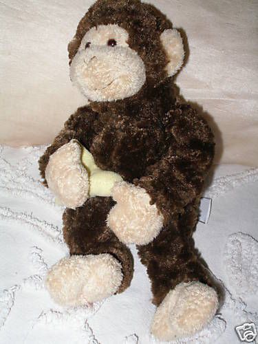 GUND MONKEY MAMBO HOLDING BANANA 10 TALL EUC