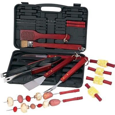 BBQ Barbecue Grill Accessories Utensils 19pc Tool Set   Brush Tongs