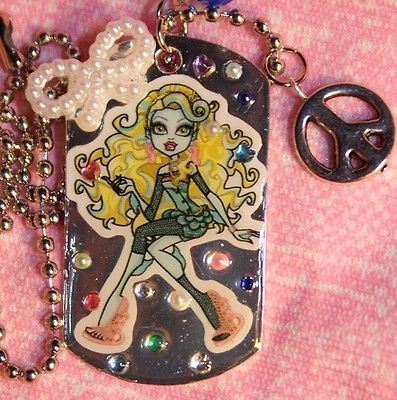 High Doll Necklace Custom Lagoona Blue Silver Charm Valentine Gift