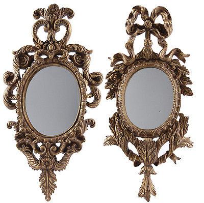 BEAUTIFUL&UNIQ UE BAROQUE GILT MIRRORS, SET OF TWO,26TALL.