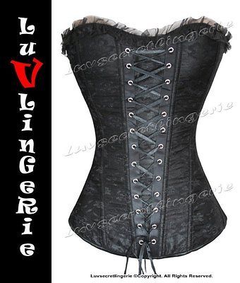 9163B Moulin Rouge Net Overlay Corset Bustier XL