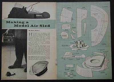 Hovercraft AIr Sled Battery Powered How To build PLANS