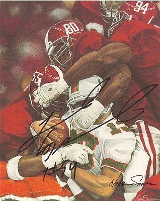 ALABAMA JOHN COPELAND 92 NAT CHAMP AUTOGRAPHED PRINT CURRY AND LONDO