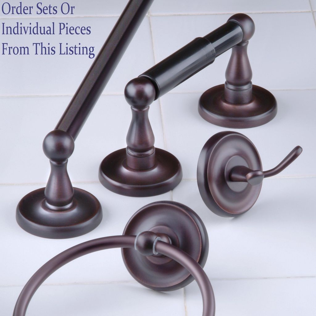 OIL RUBBED BRONZE BATHROOM HARDWARE 4 PC ACCESSORY SET 17900BRN