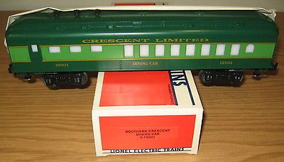 LIONEL #19001 SOUTHERN CRESCENT LIMITED DINING PASSENGER CAR O GAUGE