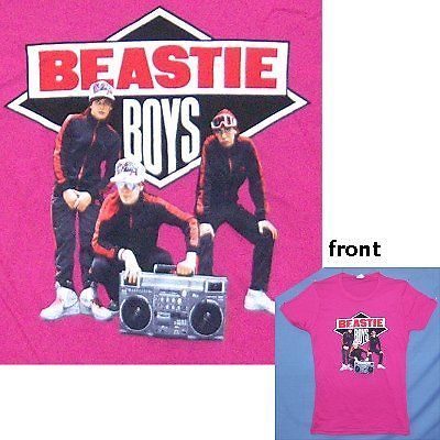 BEASTIE BOYS BOOMBOX JR BABYDOLL PINK T SHIRT X SMALL