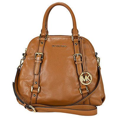 Michael Kors Large Bedford Bowling Satchel in Tan 30H1GBFS7L