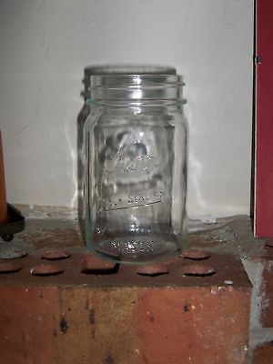 VINTAGE KERR, MASON SELF SEALING JAR. PINT SIZE, CLEAR