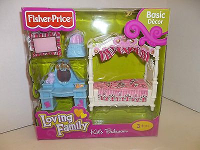 PRICE LOVING FAMILY DOLLHOUSE KIDS BEDROOM GIRLS BED VANITY STOOL