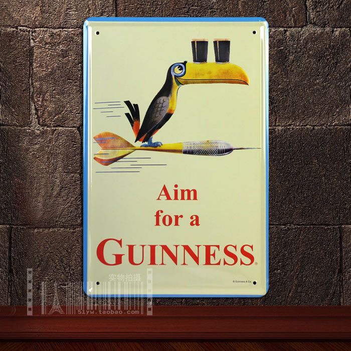 Sheet metal drawing Decorative painting Guinness black beer