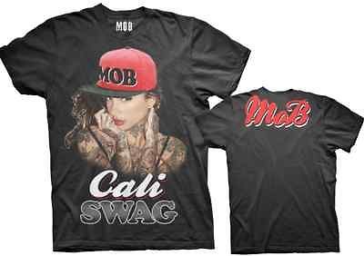 MOB INC CLOTHING CALI SWAG T SHIRT CASH RULES URBAN MAFIA STREET WEAR