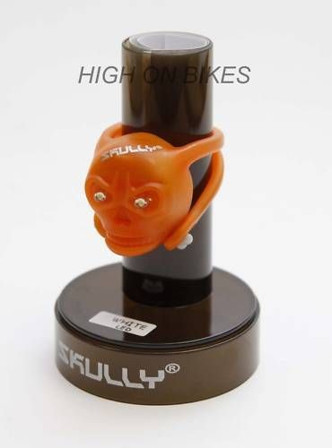 Skully Novelty Front Bike / Bicycle Light LAA877 ORANGE