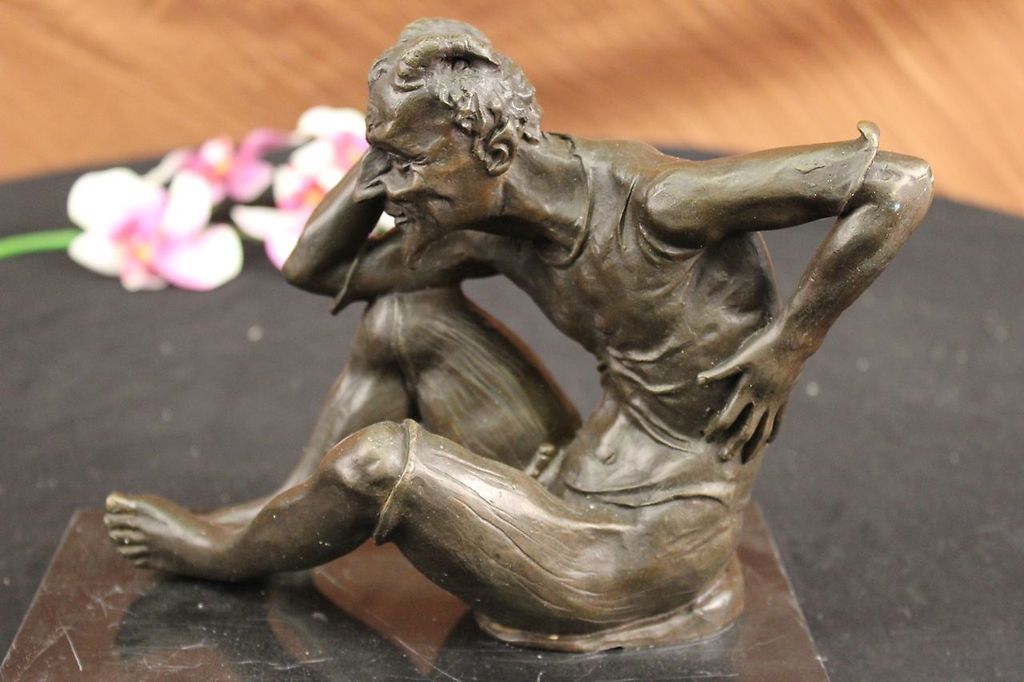 ART NOUVEAU BRONZE FAUN SATYR AUSTRIAN VIENNA BERGMAN SCULPTURE ART