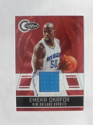 EMEKA OKAFOR HORNETS 2010 2011 CERTIFIED #52 TOTALLY RED JERSEY #d 15