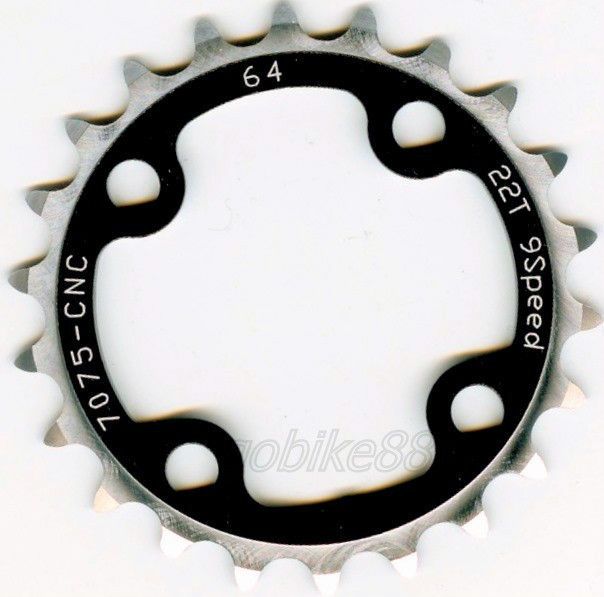 black chainring chainring 22T, BCD 64mm 18g MTB CHAINRING 202