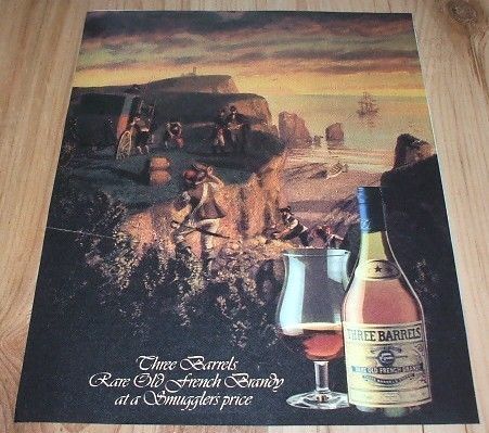 Three barrels french brandy 1979 magazine advert