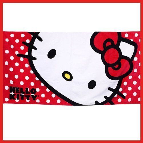 Beach Towel HELLO KITTY NEW Sanrio Polka Dot Bath Towel Anime Cosplay