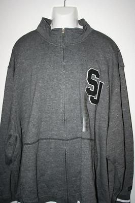 New Sean John 4XL 4X 4XB Big And Tall Black Marled Fleece Bomber