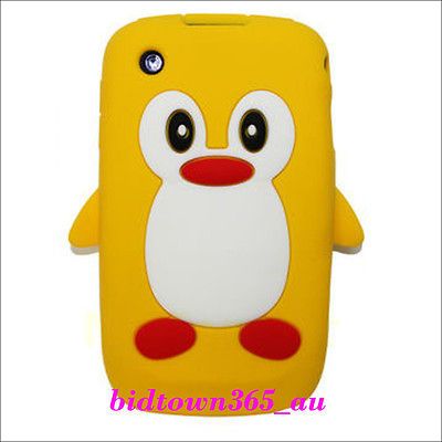 For Blackberry Curve 8520 9300 3G 9330 Yellow Penguin Gel Silicone