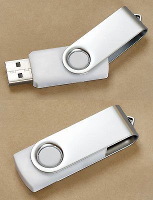 Premium White Swivel USB Flash Memory Drive(Stick/Pen/Thumb) 16GB