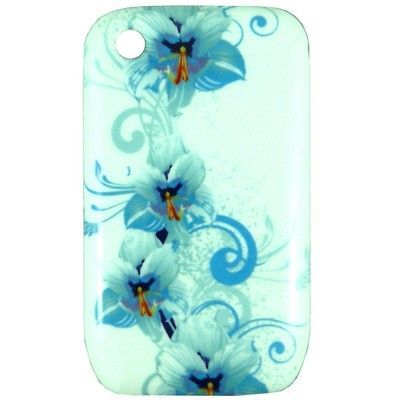 Newly listed For Blackberry Curve 8520 8530 9300 Blue flower designer