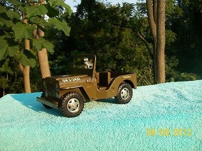 TONKA Nice Original 1960s ARMY GR 2 2431 Jeep Pressed Steel