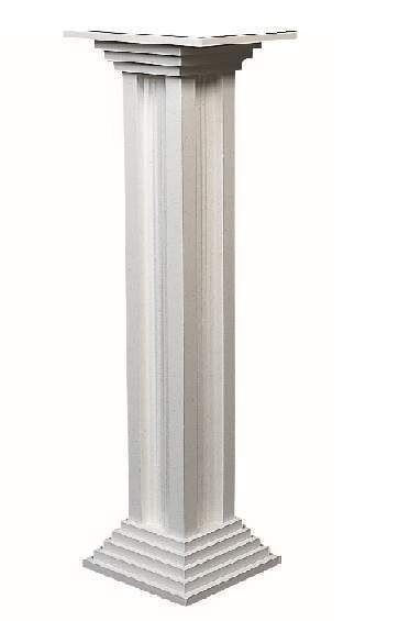 Classic Column White Pedestal Stand for Birdhouses by Home Bazaar