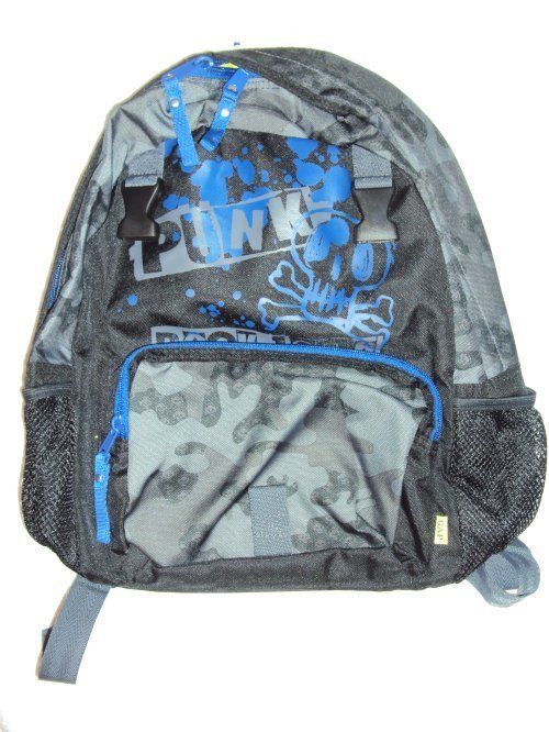 GAP kids BOYS SCHOOL BACKPACK BAG LUNCH BLACK GRAY BLUE PUNK ROCK