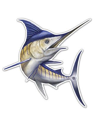 Sticker Marlin 6 x 7 decal for Rear Window Bumper Tank Salty Bones