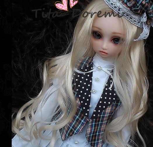 Dal.Pullip.BJD.SD LUTS BLYTH Doll LONG blonde curl wig hair 22