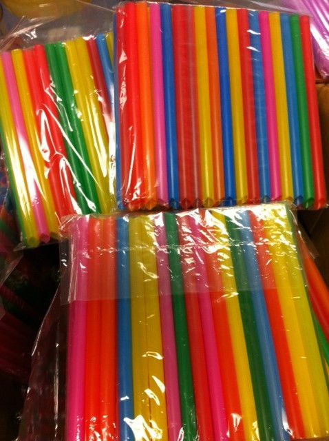 Boba Straw. Assorted Color. 50pc/bag.