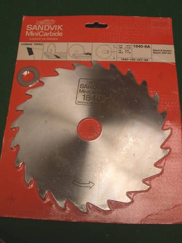 Sandvik 1840 8A Mini Carbide 7.1/4 Circular Saw Blade