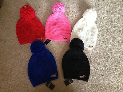 NWT Hollister by Abercrombie Womens Preppy Winter Hat Knit Knitted