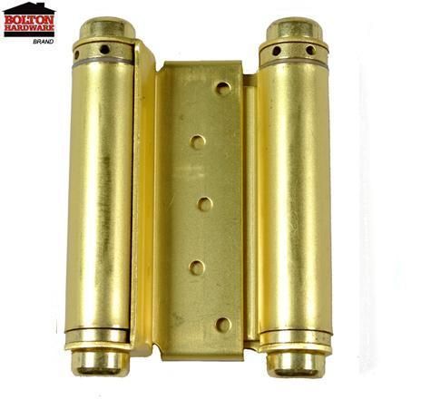 BOLTON 5 Satin Brass Double Spring Door Hinge Bommer Type Saloon FREE