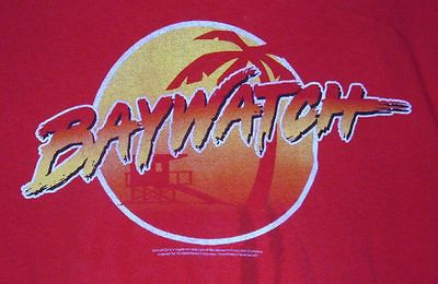 Baywatch T Shirt Tee XL Sexy TV Show Beach Sun Palm Tree