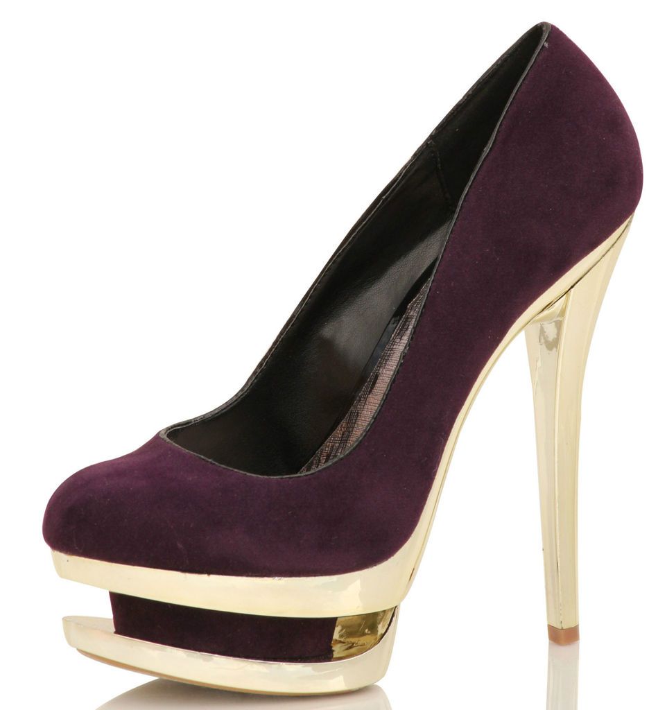 Purple Platform Double Pump High Heel Irena