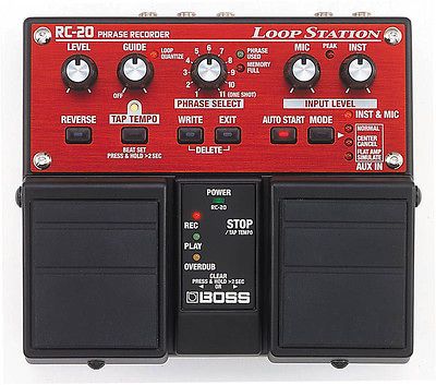 BOSS RC 20 LOOP STATION LOOPER GUITAR EFFECTS PEDAL & POWER SUPPLY 2 3