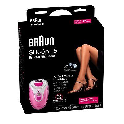 Braun SE 5280 Silk Epil 5 Epilator With Ice Glove, Pink