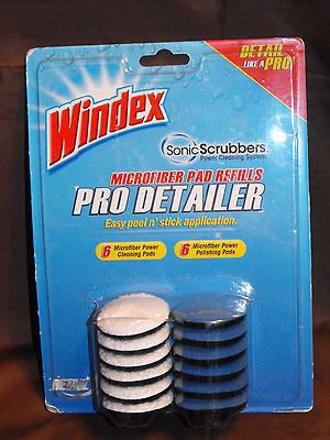 NEW Microfiber PADs Refill SONIC SCRUBBER PRO DETAILER WINDEX POWER