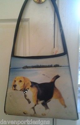 Beagle Purse handbag Walk on the Beach Seaside Hunting Water Sports