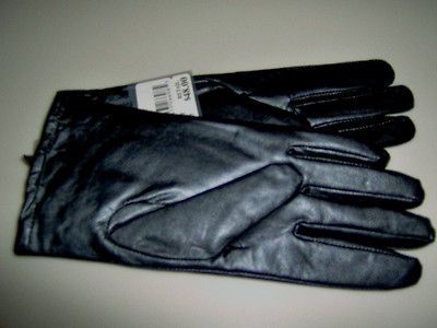 Womens Isotoner BLACK Leather Gloves w/ THINSULATE Sz 8 Extra Large