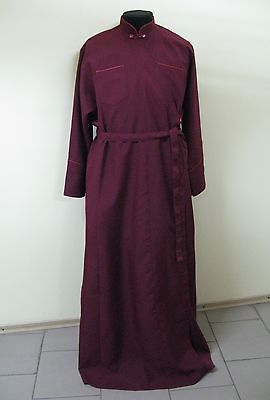 Greek inner cassock. Bordeaux (Red) Gabardin. Individual size.