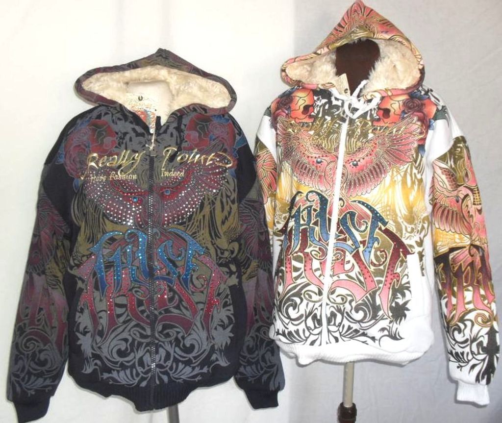 SKULL EAGLE DRAGON HOODIE JACKET GOTH CHINESE TATTOO MINUTE MIRTH FLUX