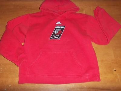 Boys ADIDAS Red PORTLAND TRAIL BLAZERS Pullover Hoodie Sweatshirt 10