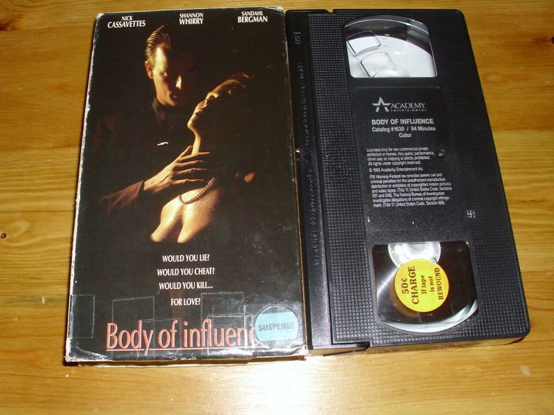 Body Of Influence VHS Shannon Whirry UNRATED VERSION