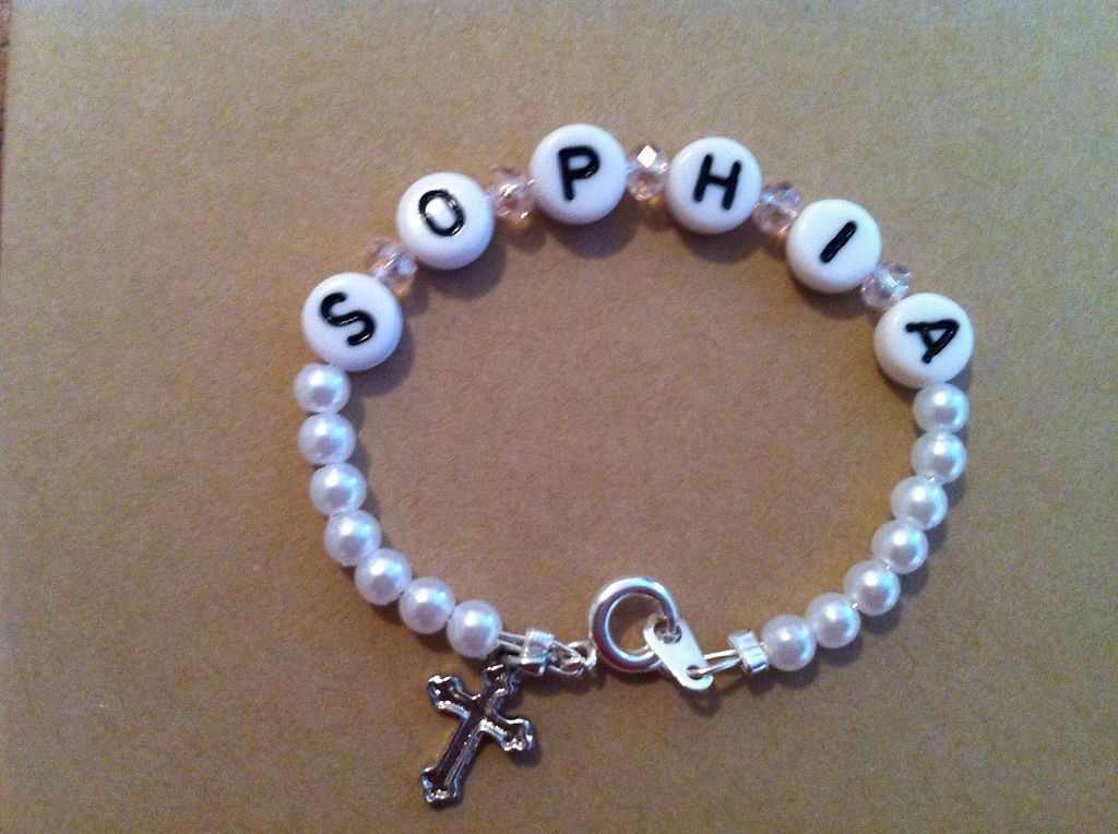 New Hand Crafted Baby/Kids Charm Name Bracelet