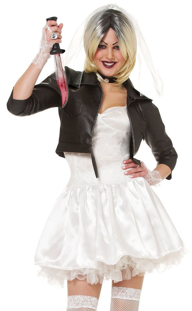 Sexy Womens 80s Bride of Chucky Halloween Costume Small