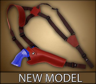 Burgundy Leather 4 Gun Shoulder Holster for TAURUS 66 607 627 TRACKER