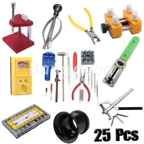 New 25 pcs Wrist Watch Repair Tools Jewelry CR 3V Battery Checker